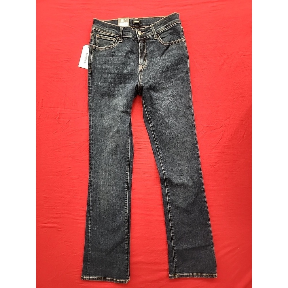 Express Women's Bootcut Jeans‎ Wash 8 Dark Wash Denim Regular Fit